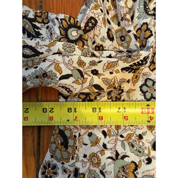 ALC Silk Floral Paisley Long Sleeve Blouse Size 6 - Picture 6 of 9